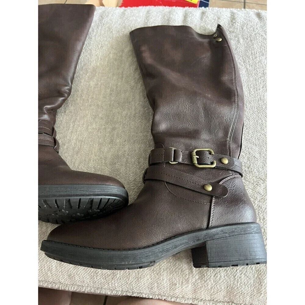 DREAM PAIRS Women's Knee High Winter Boots Fux Fur Lined Size 7.5